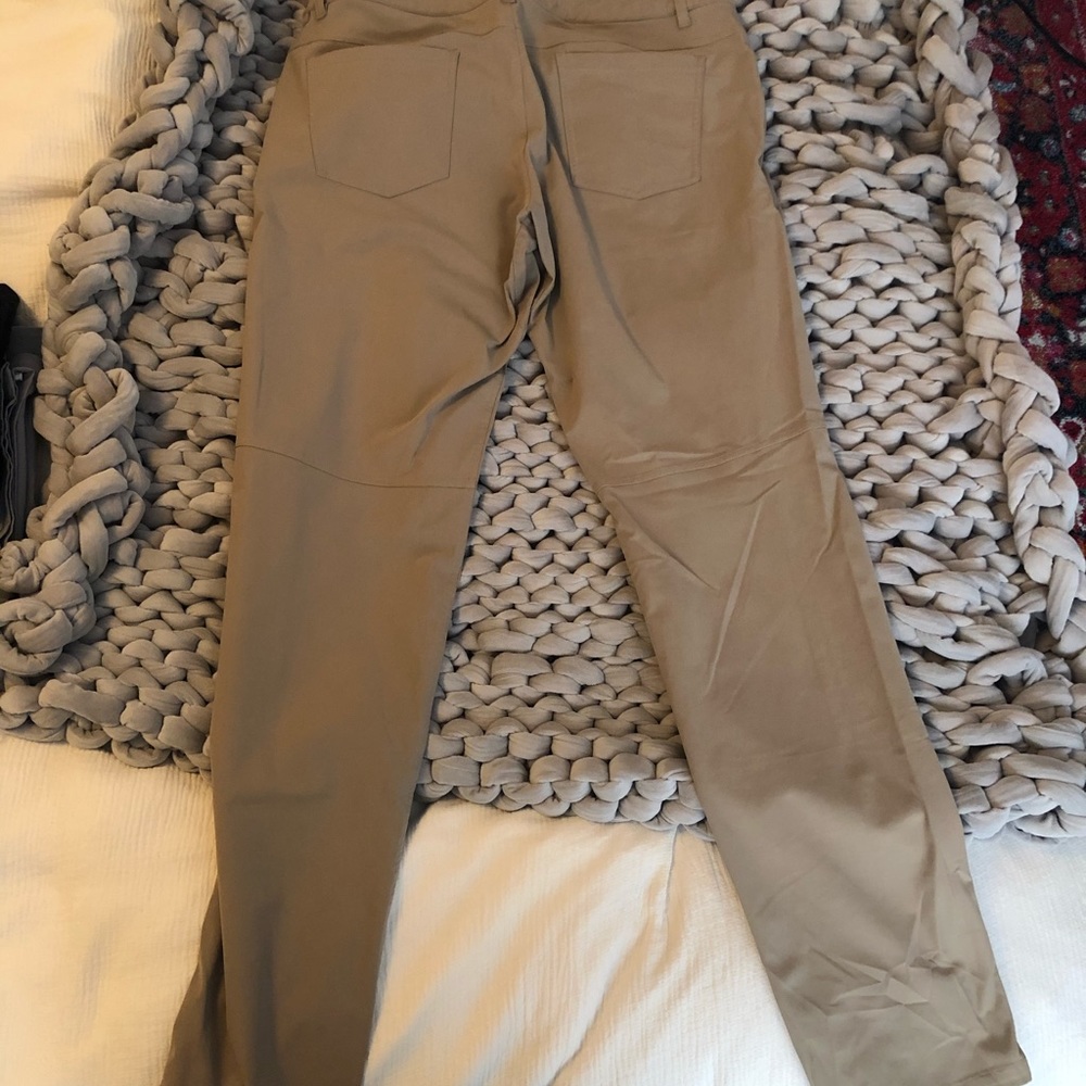 Beige 36 tall (37”) Classic Lululemon ABC pants.